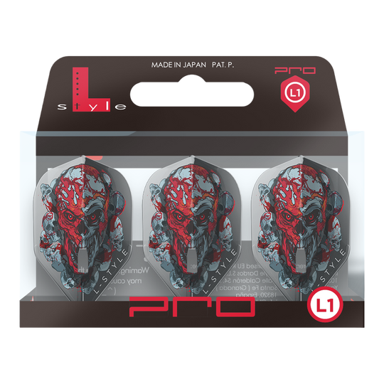 Alette L-Style Ryan Searle Signature V4 Clear Black L1PRO L-Style Ryan Searle Signature V4 Clear Black L1PRO Flights werden gezeigt. Die schwarzen Flights unterstreichen das moderne Design.
