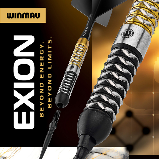 Winmau Exion Parallel Switch Point Steeldarts liegen hier vor. Diese Steeldarts sind hochwertig und für anspruchsvolle Dartspieler geeignet.