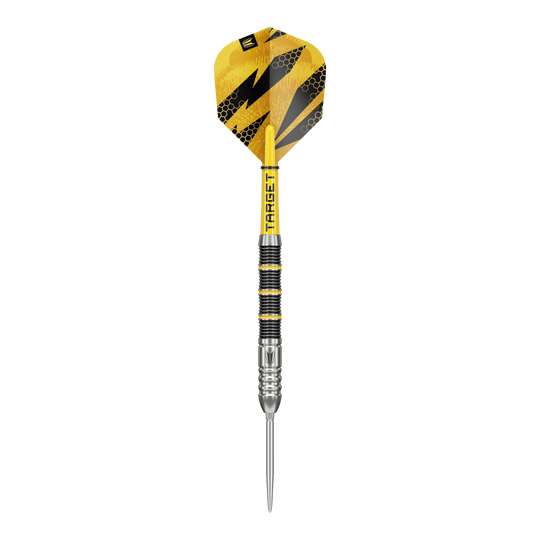 Freccette in acciaio Target Buzz 02 Swiss Points Das Foto präsentiert die Target Buzz 02 Swiss Points Steeldarts. Sie bieten ein optimales Spielerlebnis.