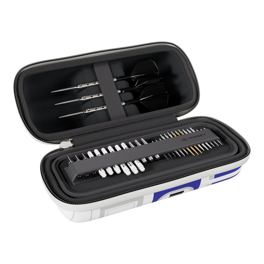 Portafreccette Target Star Wars Boa - R2D2 Hier sieht man das Target Star Wars Boa Dartcase - R2D2. Die Aufbewahrungstasche ist im Stil von R2D2 gestaltet.