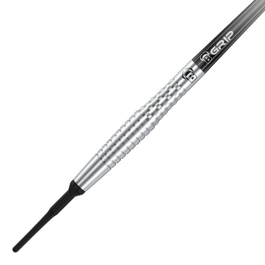 Bulls Martin Schindler Original Generation 2 freccette morbide Dieses Bild zeigt den Bulls Martin Schindler Original Generation 2 Softdart. Der Dartpfeil hat ein silbernes, geriffeltes Barrel und eine schwarze Spitze.