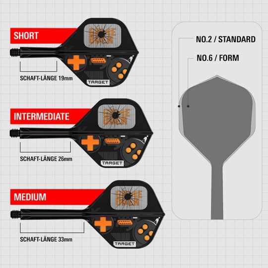 Voli standard Target K-Flex Game Over No2 Abgebildet sind die Target K-Flex Game Over No2 Standard Flights. Diese Flights eignen sich für Dartspieler.