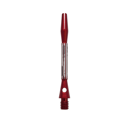 Aste in alluminio Bulls NL Flash 2 - Rosse - 46 mm Das Foto zeigt die Bulls NL Flash 2 Aluminium Shafts in Rot, 46 mm lang. Die Shafts sorgen für mehr Haltbarkeit bei Dartpfeilen.