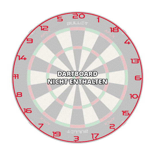 Anello numerico per bersaglio per freccette Das Bild zeigt einen weiteren roten Zahlenring für ein Dartboard. Die Datei heißt BT1000120_Bullet_Dartboard_Zahlenring_Rot_3.