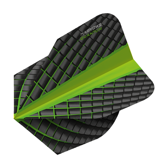 HR6800_Harrows_Quantum_Gr-n_No6_Flights_2 Harrows Quantum No6 Flights im modernen Stil sind sichtbar. Die Flights liegen dicht nebeneinander.