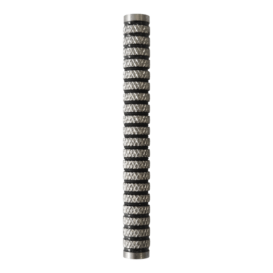 Bersagli morbidi McDart con anello nero zigrinato - 18 g Zu sehen sind die McDart Black Ring Knurled Softdart Barrels - 18g. Das Bild illustriert das Produkt mit schwarzen Rillen für einen besseren Halt.