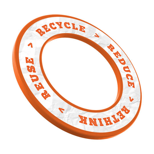 McDart Ricicla Riduci Ripensa Riutilizza Bersaglio per freccette Dieses Bild zeigt einen Artikel mit dem Dateinamen MSF-C8_McDart_Recyle_Reuse_Reduce_Rethink_Surround_NeonOrange_1. Es handelt sich vermutlich um ein Produktbild aus dem McDart-Shop.