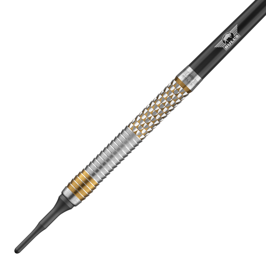 Freccette morbide Bulls NL Vintage Shark - 18 g Bulls NL Vintago Shark Softdarts - 18g sind auf dem Bild zu erkennen. Diese Darts sind für den Softdartbereich gemacht.