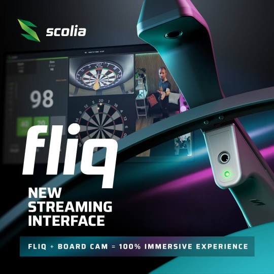Kit di punteggio automatico elettronico Scolia Home 2 con anello luminoso e telecamera FLIQ Das Bild zeigt ein Produkt mit dem Dateinamen SC-0008-FLIQ_Scolia_Home_2_Autoscoring_Bundle_mit_Lichtring_und_Fliq-Kamera_S1. Es handelt sich um ein Bundle mit Licht- und Kamerafunktion für Autoscoringsysteme.