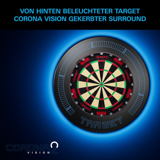 Target per freccette Target Corona Vision con tacche e illuminazione integrata.