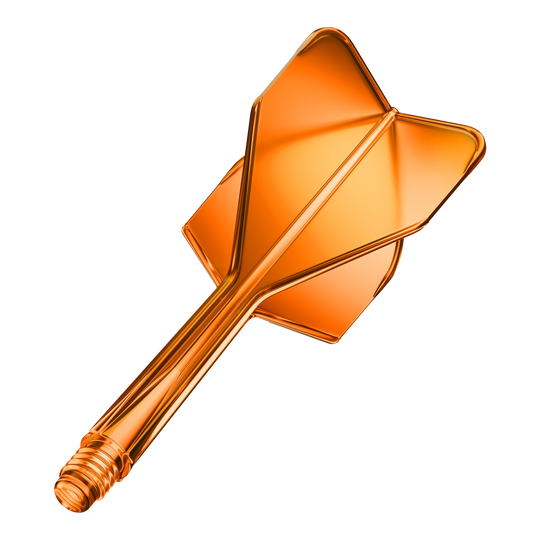 Sistema di albero di volo GOAT A1R No6 - Arancione neon Dieses Bild zeigt das GOAT A1R No6 Flight-Shaft-System in Neon Orange. Es handelt sich um einen Dart-Schaft mit Flug, präsentiert einzeln.