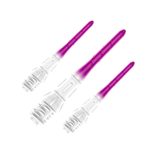Punte a freccia graduate L-Style Premium Lippoint (confezione da 30) Dieses Bild zeigt ein Set der L-Style Premium Lippoint Gradiation Dartspitzen 30er Pack Grape. Mehrere Dartspitzen sind zusammen abgebildet.