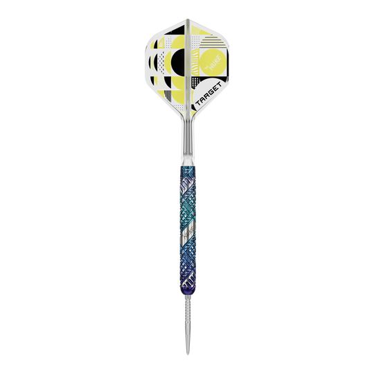 Target Luke Littler Egde Swiss Point Steeldarts sind auf dem Bild zu sehen. Es handelt sich um moderne Steeldarts mit Swiss Point System.