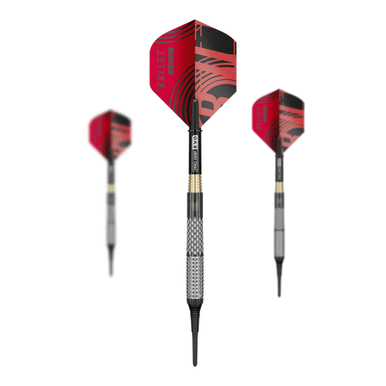 Freccette morbide Target Stephen Bunting GEN5 Void - 18 g Ein Set Target Stephen Bunting GEN5 Void Softdarts - 18g ist abgebildet. Auf dem Bild sieht man alle Bestandteile des Dartsets.