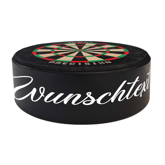 Bersaglio mini McDart Precision con testo personalizzato Abgebildet ist ein Produkt mit dem Dateinamen 765_McDart_Mini_Precision_Dartboard_Darthalter_2_WeatherSunday. Es handelt sich wahrscheinlich um ein Dartboard oder Zubehör.