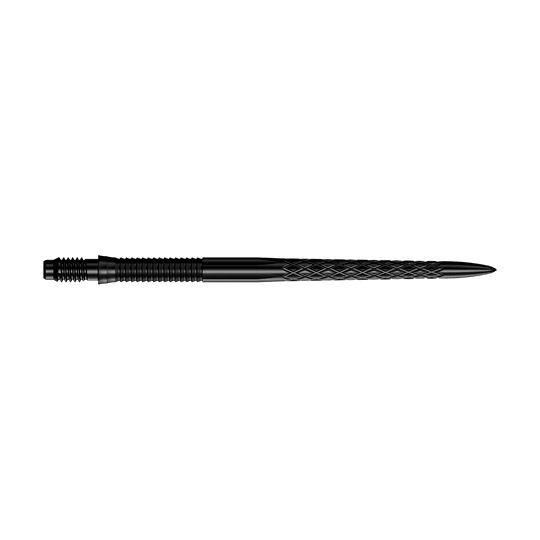 Punte per freccette Mission R2.5 Rapid Point DSX - Nere Zu sehen sind schwarze Dartspitzen mit einer Länge von 40mm. Diese Dartspitzen eignen sich für Darts.