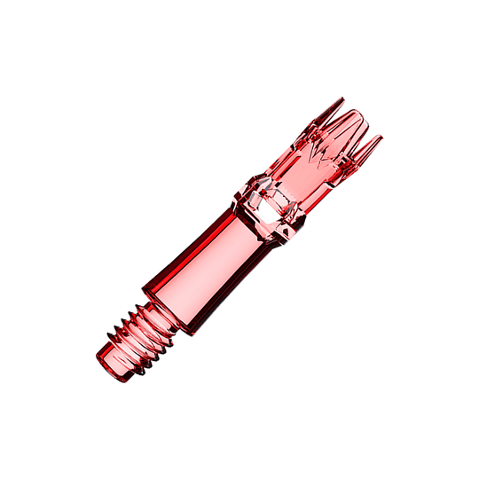 Alberi di ricambio per sistema L-Style - Rosso trasparente Abgebildet sind rote transparente Ersatzshafts. Sie sind nebeneinander angeordnet.