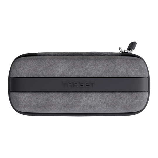 Custodia per freccette Target BOA Das Bild zeigt ein Dartcase in den Farben Grau und Hellgrau. Es handelt sich um ein BOA Dartcase von Target.