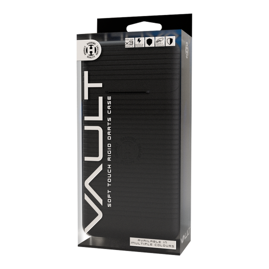 Custodia per freccette Harrows Vault Zu sehen ist das Harrows Vault Dartcase. Es handelt sich um ein robustes Etui zur sicheren Aufbewahrung von Darts.
