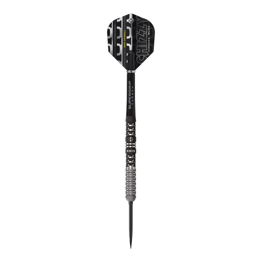 Freccette in acciaio Quick Point Harrows Dave Chisnall Chizzy Series 4 Die Harrows Dave Chisnall Chizzy Series 4 Quick Point Steeldarts sind auf dem Bild zu sehen. Es handelt sich um hochwertige Steeldarts für Dartspieler.
