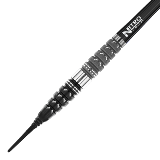 Freccette morbide Red Dragon Paradym Torpedo - 20 g Dies ist der Red Dragon Paradym Torpedo Softdart mit einem Gewicht von 20g. Er hat ein markantes schwarzes und silbernes Design mit einer griffigen Struktur am Barrel.