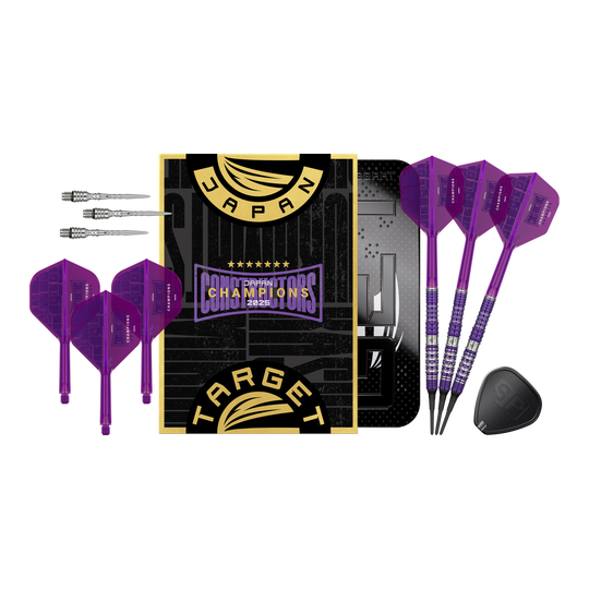 Freccette Target Japan Sirius GEN4 Constructors Champions Limited - 21 g Target Japan Sirius GEN4 Constructors Champions Limited Darts, 21g Version. Das Produktfoto zeigt das gesamte Dart-Set.