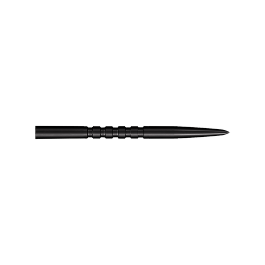 Punte per freccette in acciaio Shot Grip Point - Nero Abgebildet sind schwarze Steeldartspitzen. Das Modell ist Grip Point mit einer Länge von 35 mm.