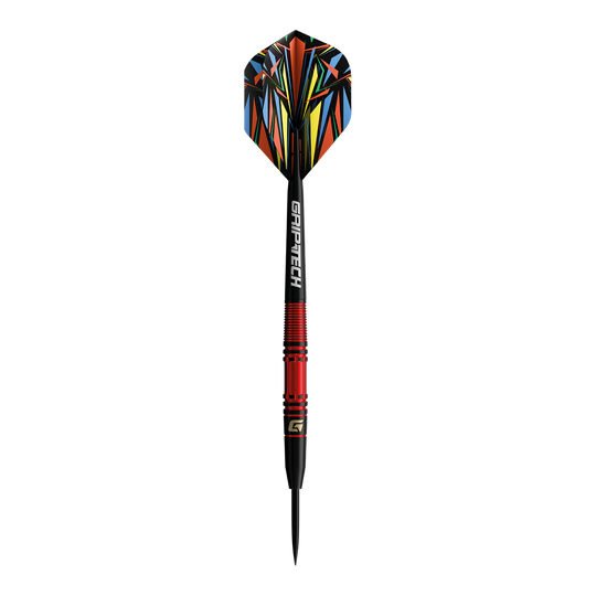 Freccette in acciaio al tungsteno rosso GOAT Athlete Abgebildet ist das Produkt GOAT Athlete Red Tungsten Steeldarts. Die Darts haben ein auffälliges rotes Design.