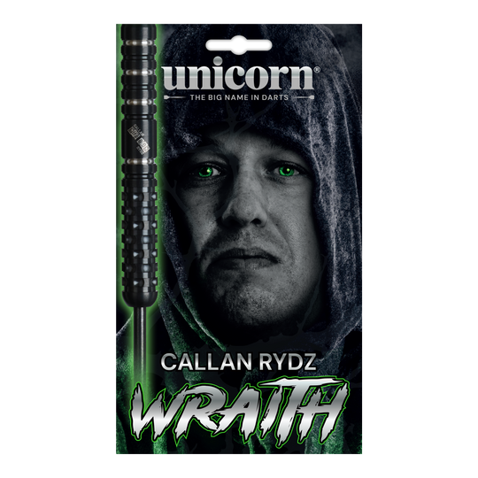 Freccette in acciaio Unicorn Wraith Callan Rydz - 23 g Das Foto zeigt Unicorn Wraith Callan Rydz Steeldarts - 23g. Die Darts sind für professionelle Spieler geeignet.