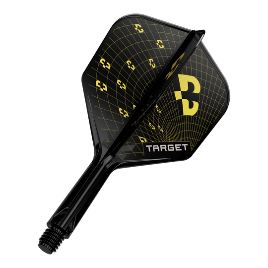 Alette Target K-Flex Bolide n. 6 Ein Dartflight aus der K-Flex Bolide No6 Reihe in 19 mm ist abgebildet. Der Flight hat ein modernes Design.