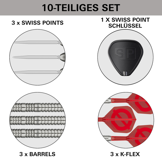 Freccette in acciaio Swiss Points Target Group O 03