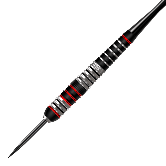 Hier siehst du die Harrows Heavy Metal Ryan Searle Brass Steeldarts. Die Steeldarts sind speziell für Präzision und Langlebigkeit entworfen.