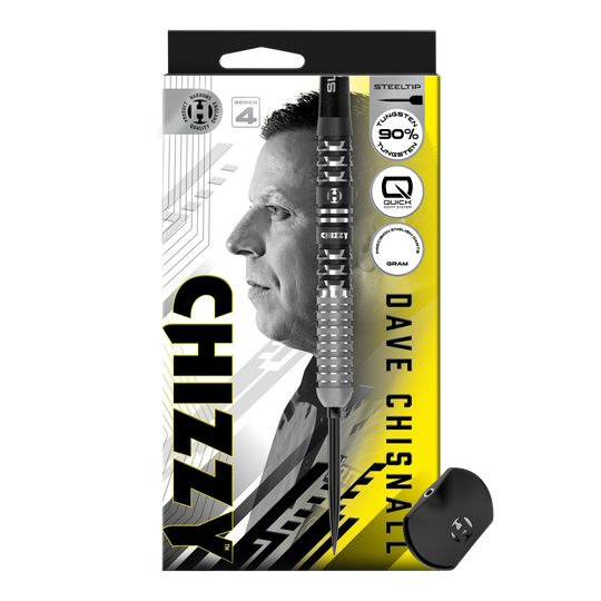 Freccette in acciaio Quick Point Harrows Dave Chisnall Chizzy Series 4 Das Bild stellt die Harrows Dave Chisnall Chizzy Series 4 Quick Point Steeldarts dar. Diese Steeldarts sind auf maximale Leistung und Genauigkeit ausgelegt.