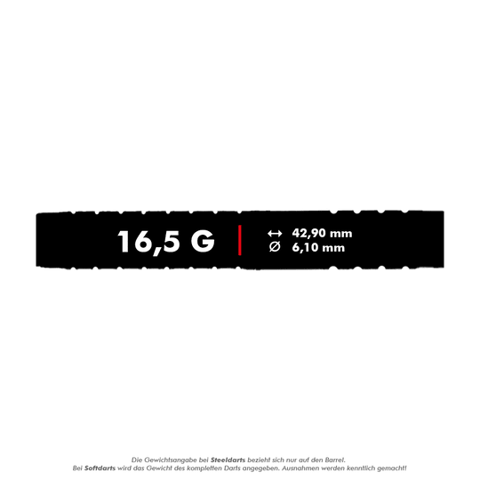 Freccette morbide McDart 85 Tungsten V15 - 16,5 g