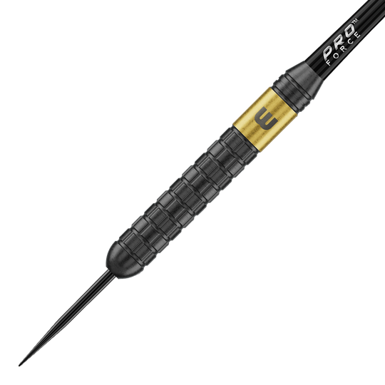 Winmau Gian Van Veen Core Brass Steeldarts - 21g Winmau Gian Van Veen Core Brass Steeldarts mit 21 Gramm werden dargestellt. Die Dartpfeile sind ordentlich angeordnet.