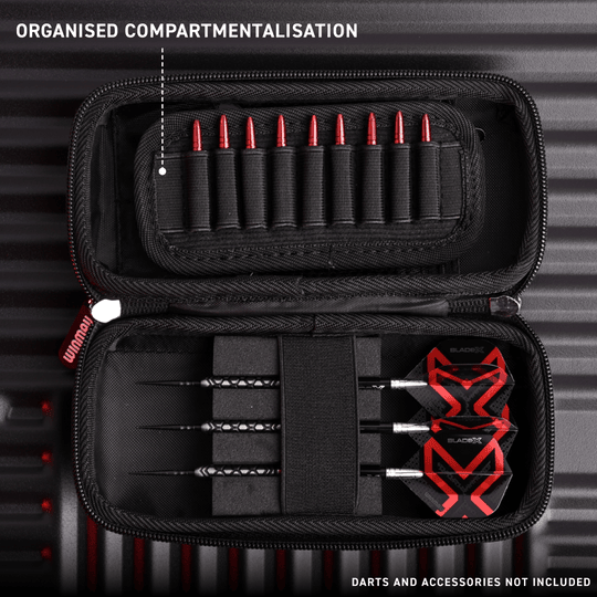 Portafoglio per freccette Winmau Blade X Armor G1 Auf diesem Bild ist der Artikel 8534_Winmau_Blade_X_Armor_G1_Dartwallet_W2 zu sehen. Es gehört wahrscheinlich zu Dart-Equipment.