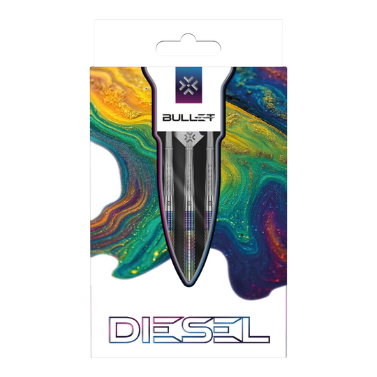 Das Bild zeigt die Bullet Diesel V2 20g Soft Darts. Sie sind leicht und liegen gut in der Hand.