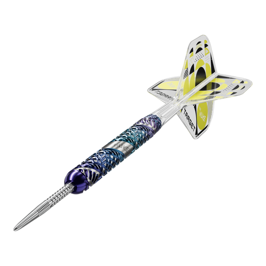 Freccette in acciaio Target Luke Littler Edge Swiss Point Das Bild zeigt die Target Luke Littler Egde Swiss Point Steeldarts. Die Darts zeichnen sich durch ein filigranes Design und hochwertige Verarbeitung aus.