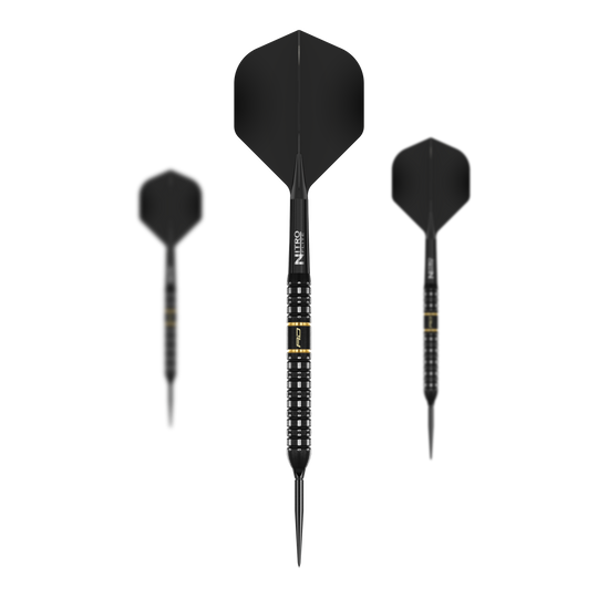 Dardi d'acciaio Red Dragon Ascend Parallel Switch Point Hier sind die Red Dragon Ascend Parallel Switch Point Steeldarts als Set zu sehen. Mehrere Darts liegen nebeneinander und heben das Gesamtangebot hervor.