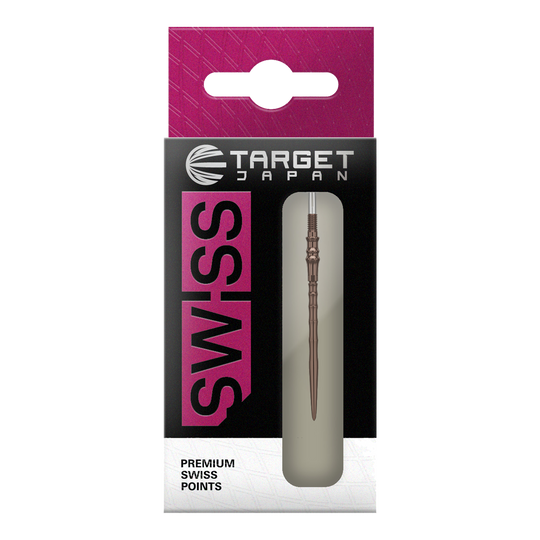 Target Japan Premium Swiss Point Steldart Tips - Silice Das Bild zeigt die Target Japan Premium Swiss Point Steldartspitzen - Silica. Diese hochwertigen Steeldartspitzen sind in einer detaillierten Nahaufnahme dargestellt.