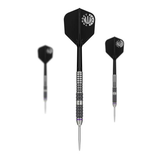 Target Japan Yuta Hayashi Sirius Swiss Point Steeldarts - 23 g Zu sehen sind die Target Japan Yuta Hayashi Sirius Swiss Point Steeldarts - 23g. Die Darts zeichnen sich durch ihr modernes Design und ihre präzise Verarbeitung aus.