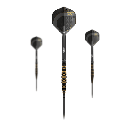 Freccette in acciaio Bulls NL Advantage 95 Slope Convertible Point Zu sehen ist ein Set Bulls NL Advantage 95 Slope Convertible Point Steeldarts. Das Set ist vollständig dargestellt.