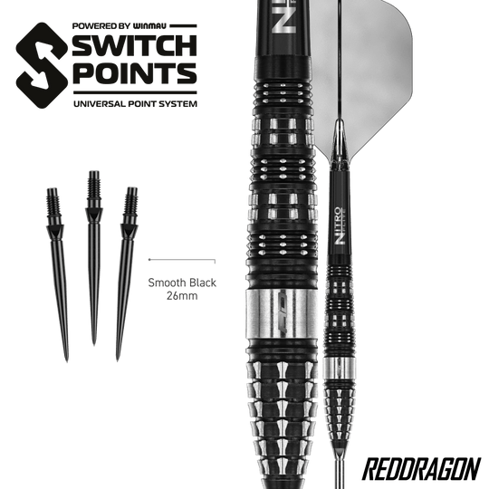 Dardi in acciaio a siluro Red Dragon Recon Hier sind die Red Dragon Recon Torpedo Steeldarts - 23g abgebildet. Die Steeldarts werden in einer anderen Ansicht präsentiert.