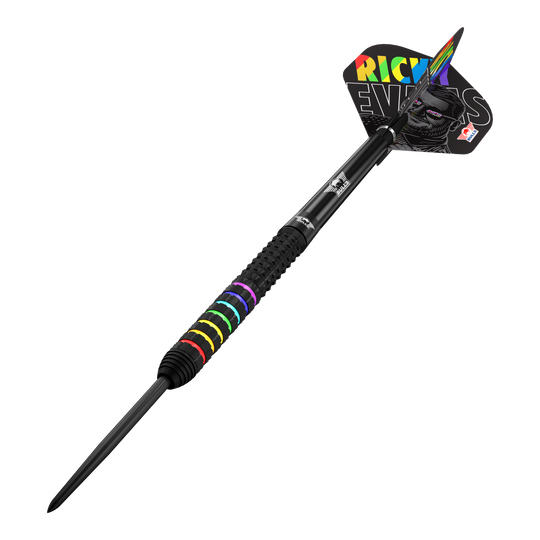 Bulls NL Ricky Evans Rapid 95 freccette in acciaio Das Bild zeigt die Bulls NL Ricky Evans Rapid 95 Steeldarts mit 23 Gramm. Die Steeldarts haben ein stilvolles Design und sind für das Dartspiel geeignet.