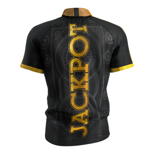 Maglietta da freccette Target Adrian Lewis 2026 Abgebildet ist das Target Adrian Lewis Dartshirt 2026. Es handelt sich um ein Darts-Shirt mit einzigartigem Look.