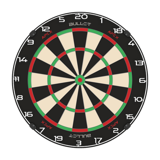 Anello numerico per bersaglio per freccette Bild mit dem Dateinamen BT1000100_Bullet_Dartboard_Zahlenring_Wei_2. Das Bild zeigt vermutlich einen weißen Zahlenring für eine Dartscheibe.