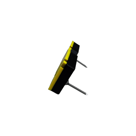 Anelli numerici per freccette McDart / Anello numerico Cyber Hier sieht man ein Bild mit dem Namen 'Cyber Gelb hinten'. Wahrscheinlich ist die Rückseite eines gelben Produkts oder einer Verpackung zu sehen.