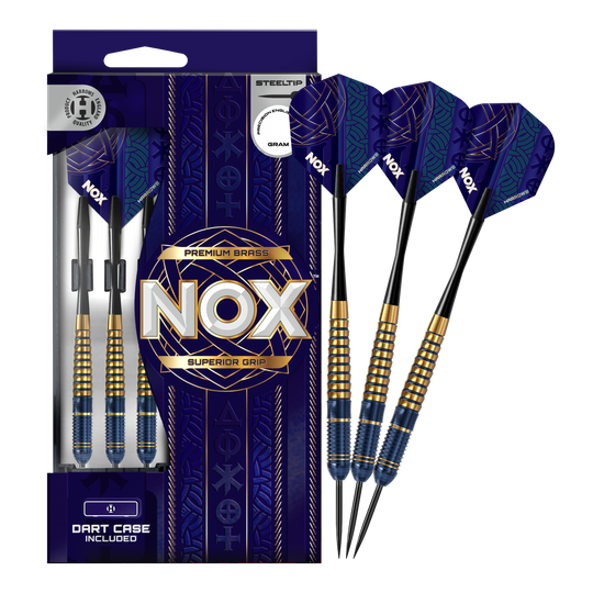 Freccette in acciaio e ottone Harrows Nox Premium Abgebildet sind die Harrows Nox Premium Brass Steeldarts. Dieses Produkt zeichnet sich durch hochwertige Verarbeitung aus.