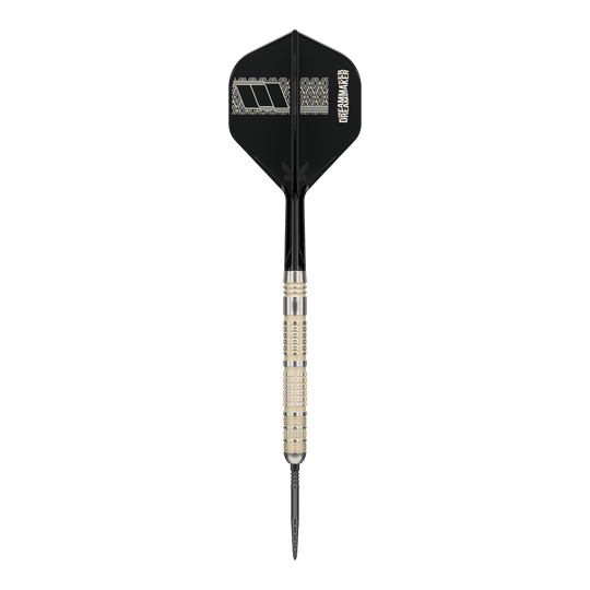 Freccette Target Dimitri Van Den Bergh 95K Swiss Point Steel Zu sehen sind die Target Dimitri Van Den Bergh 95K Swiss Point Steeldarts. Die Abbildung gibt einen Eindruck vom Produktdesign.