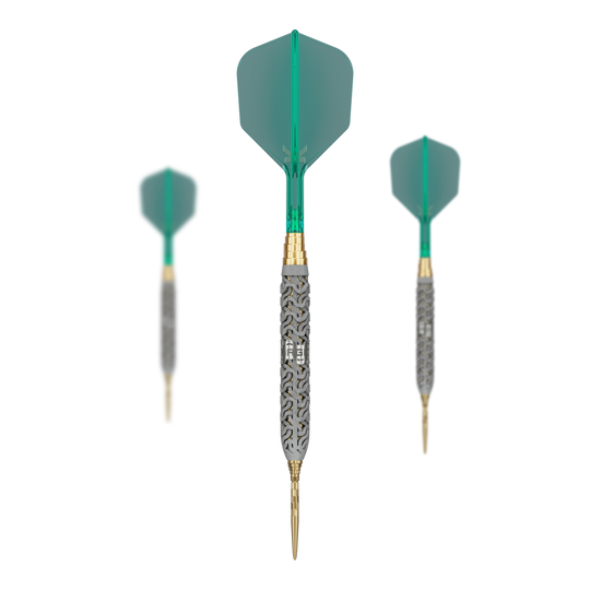 Dardi in acciaio Target Elysian Archetype 58 Edizione Limitata - 24 g Abgebildet ist das Target Elysian Archetype 58 Limited Edition Steeldarts Set mit 24g. Diese limitierte Edition bietet ein einzigartiges Design und hohe Qualität.